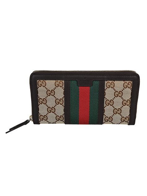 gucci canvas leather wallet|gucci web wallet.